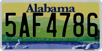 AL license plate 5AF4786
