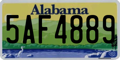 AL license plate 5AF4889