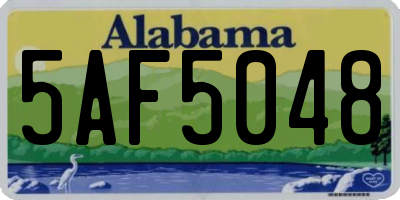 AL license plate 5AF5048