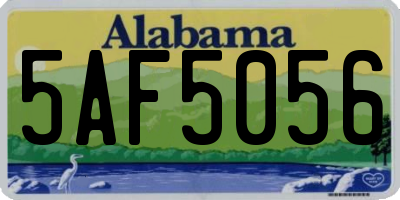 AL license plate 5AF5056