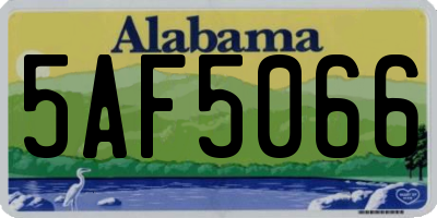 AL license plate 5AF5066