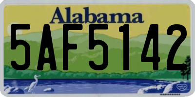 AL license plate 5AF5142