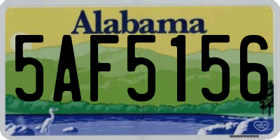 AL license plate 5AF5156