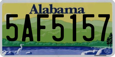 AL license plate 5AF5157