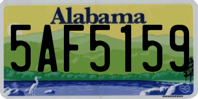 AL license plate 5AF5159