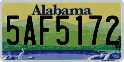 AL license plate 5AF5172