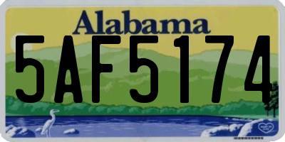 AL license plate 5AF5174