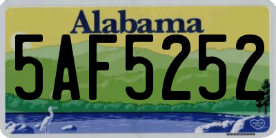 AL license plate 5AF5252