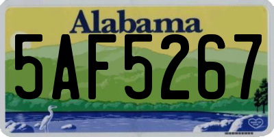 AL license plate 5AF5267