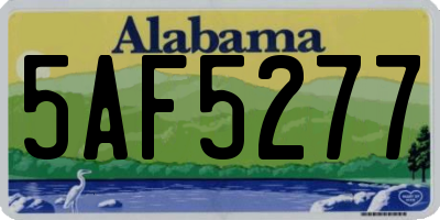 AL license plate 5AF5277