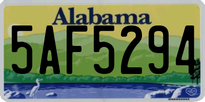 AL license plate 5AF5294