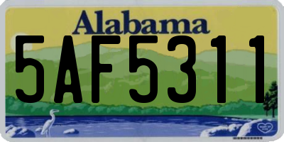 AL license plate 5AF5311