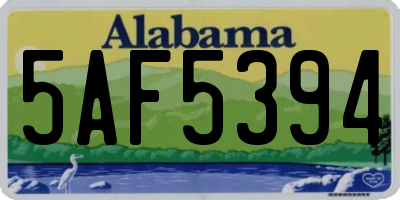 AL license plate 5AF5394