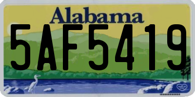 AL license plate 5AF5419