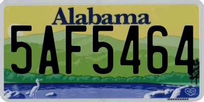 AL license plate 5AF5464