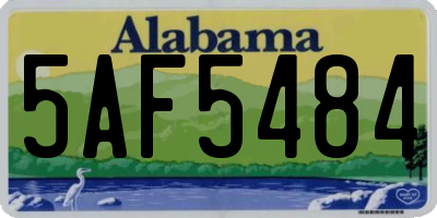 AL license plate 5AF5484