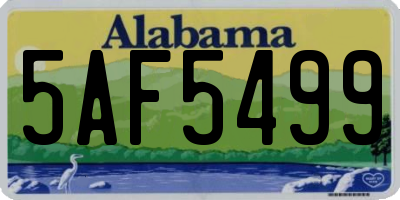 AL license plate 5AF5499
