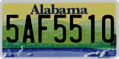 AL license plate 5AF5510