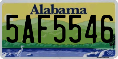 AL license plate 5AF5546