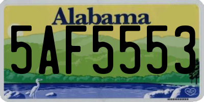 AL license plate 5AF5553