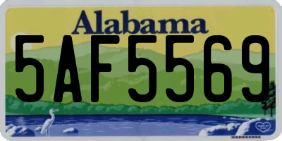 AL license plate 5AF5569