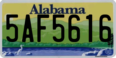 AL license plate 5AF5616