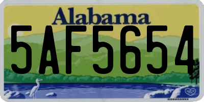 AL license plate 5AF5654