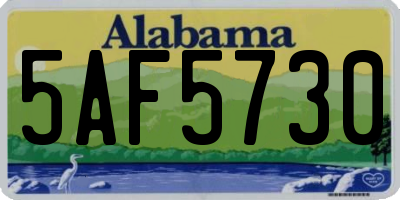 AL license plate 5AF5730