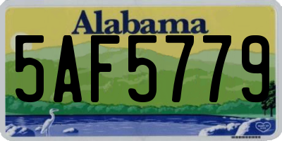 AL license plate 5AF5779