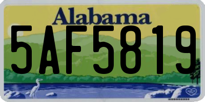 AL license plate 5AF5819