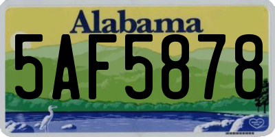 AL license plate 5AF5878