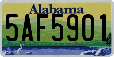 AL license plate 5AF5901