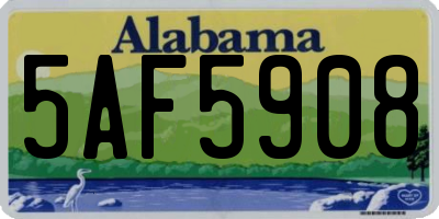 AL license plate 5AF5908