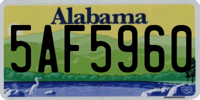 AL license plate 5AF5960