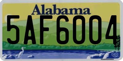 AL license plate 5AF6004