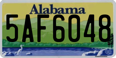 AL license plate 5AF6048