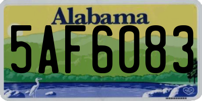 AL license plate 5AF6083