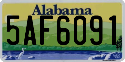 AL license plate 5AF6091