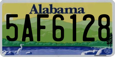 AL license plate 5AF6128