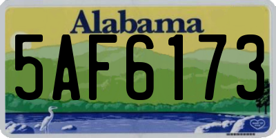 AL license plate 5AF6173