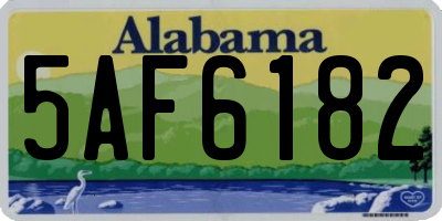 AL license plate 5AF6182