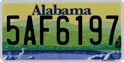 AL license plate 5AF6197
