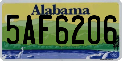 AL license plate 5AF6206