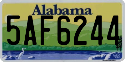 AL license plate 5AF6244