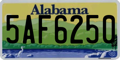 AL license plate 5AF6250