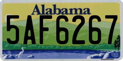 AL license plate 5AF6267