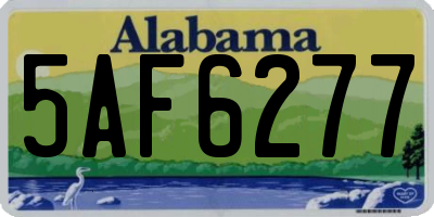 AL license plate 5AF6277
