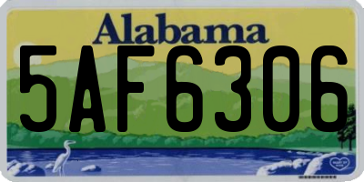 AL license plate 5AF6306