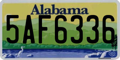 AL license plate 5AF6336