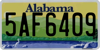 AL license plate 5AF6409
